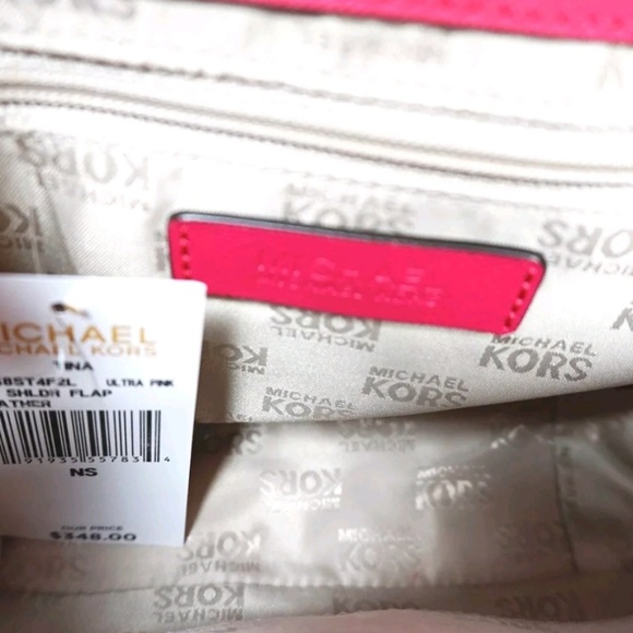 Michael kors tina medium shoulder flap pink bag - Picture 8 of 8